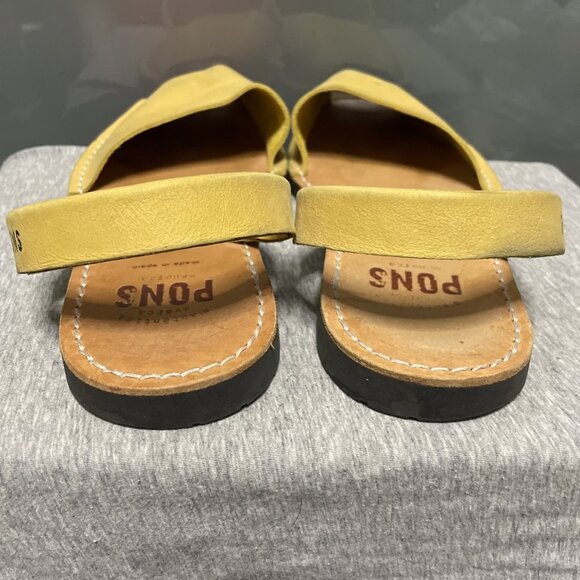 PONS Avarca Menorca Spain 510 Classic Style Mustard Sandals Women Size 10US 40EU - Picture 2 of 4